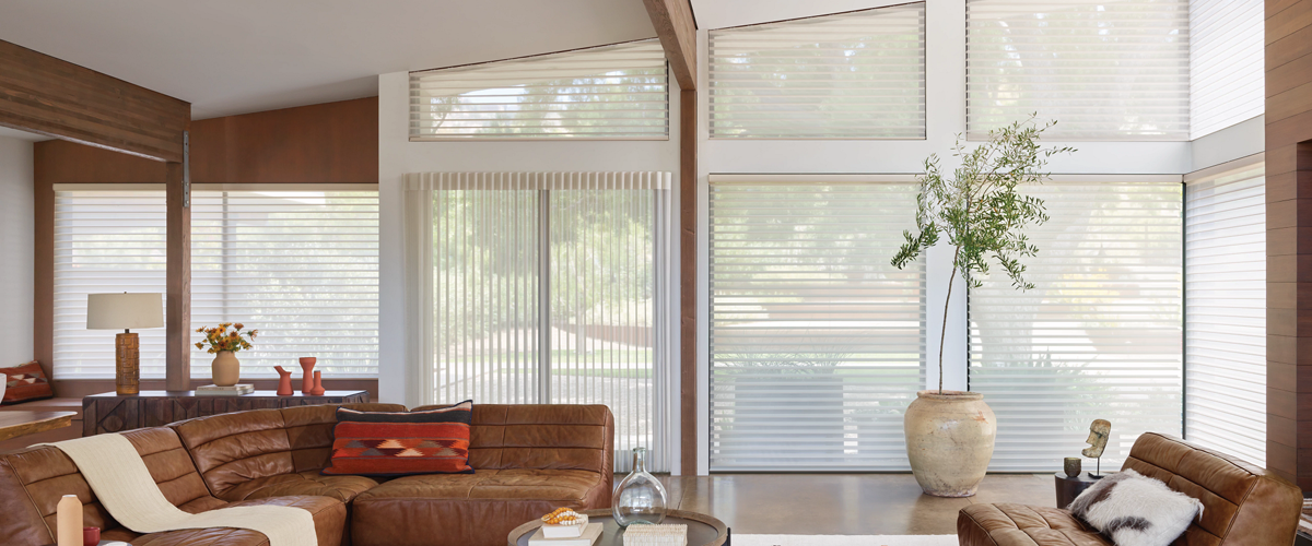 Silhouette® Sheer Shades and Luminette® Sheer Panels with PowerView® Motorization