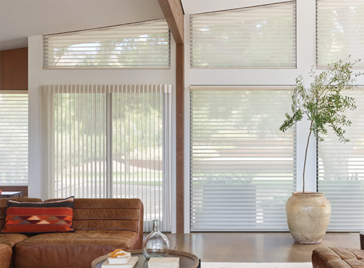 Silhouette® Sheer Shades and Luminette® Sheer Panels with Powerview® Automation